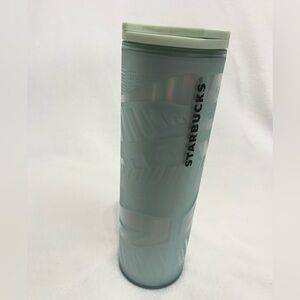 Starbucks Holiday 2021 Mint Frosted Ribbon Ice Tumblr 16 oz